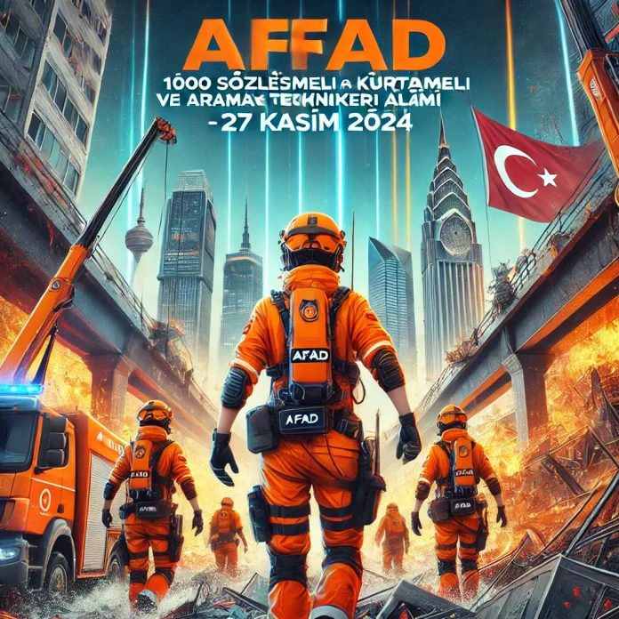 AFAD’dan 1000 Sözleşmeli Arama ve Kurtarma Teknikeri Alımı 27 Kasım 2024